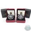 Image 1 : 2009 & 2010 Canada $20 Blue Crystal Snowflake Fine Silver Coins. 2pcs (TAX Exempt)