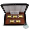 Image 1 : 2017 Fiji 1-gram Fine Gold Bar 5-Coin South African Springbok Set (Tax Exempt). Bars come with intac