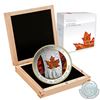Image 1 : 2016 Canada $250 Colourized Maple Leaf Forever 1-Kilo Fine Silver (Tax Exempt). Coin comes encapsula