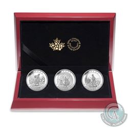 2015 Canada $5 Cornelius Krieghoff 200th Anniversary Fine Silver 3-coin Set (Tax Exempt)