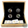 Image 1 : 2016 Canada $15 National Heroes 4-coin Fine Silver Set & Deluxe Box (Tax Exempt)