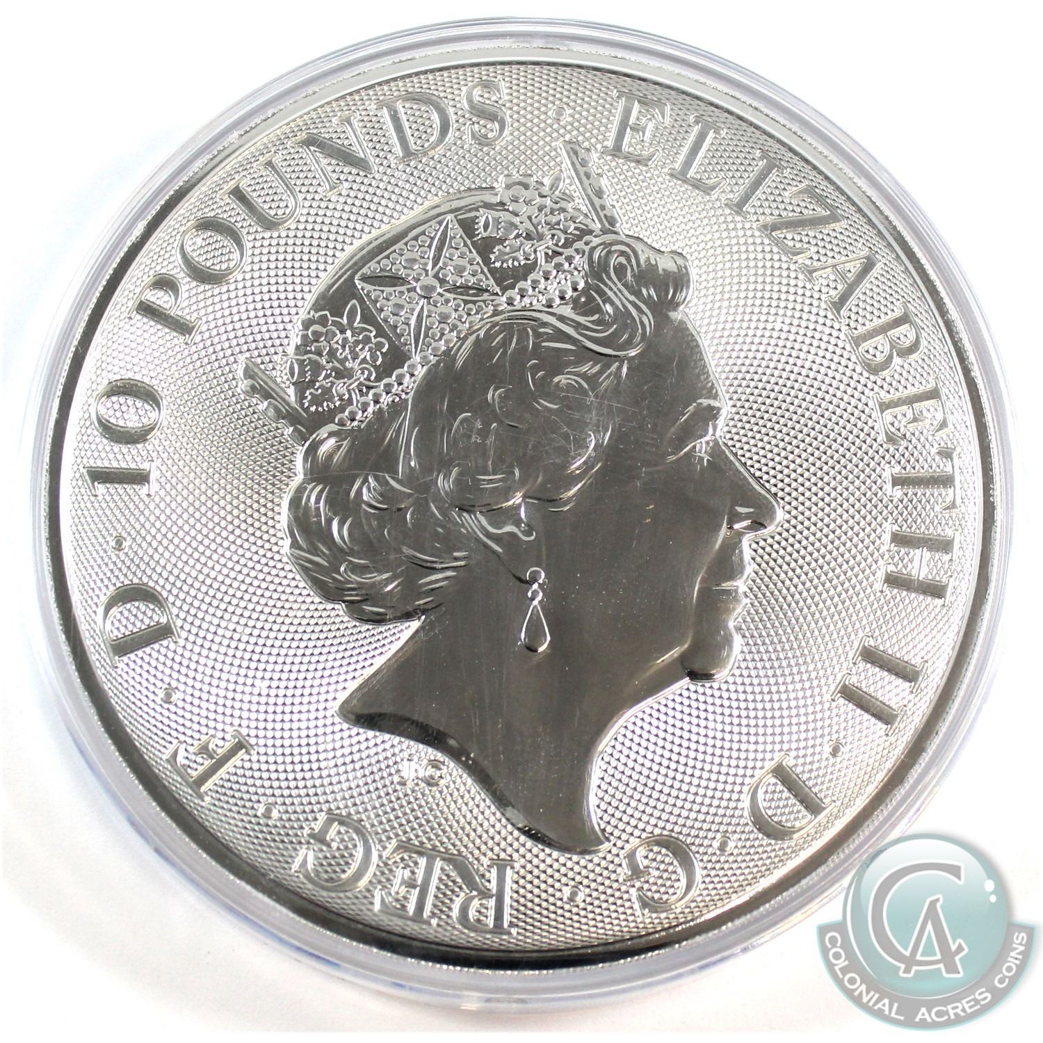 2018 Great Britain 10oz Valiant .9999 Fine Silver Coin in Capsule ...