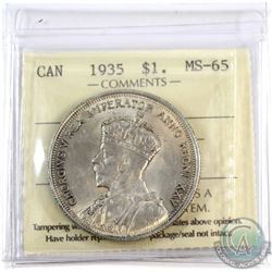 1935 Canada $1 ICCS Certified MS-65.