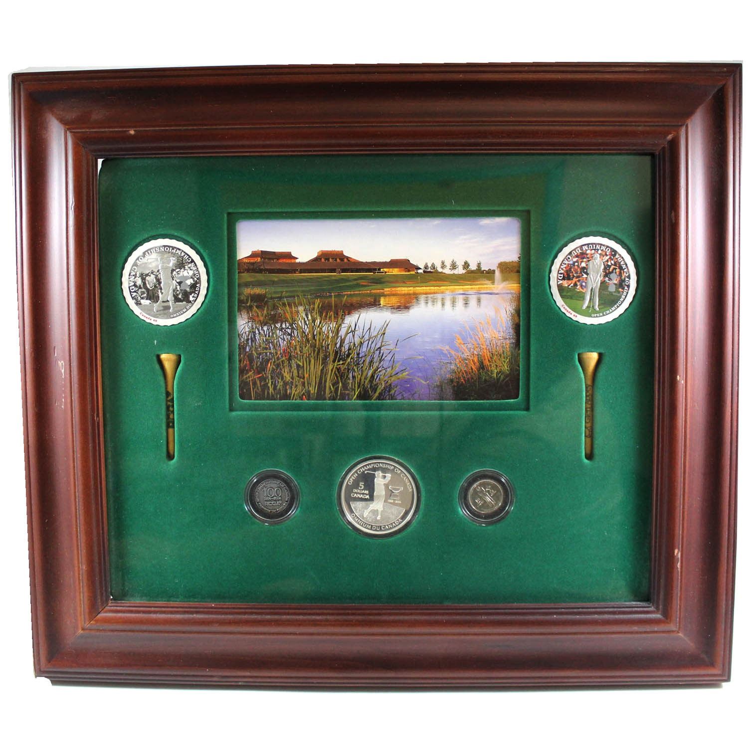 2004 Canadian Open Golf 5 and 10ct Coins in Display Frame. Please note