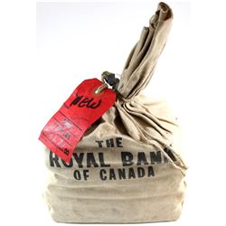*Sealed 1973 or 1974 Canada 1-cent Rolls in Original Royal Bank of Canada Burlap Bag. Bag contains 5