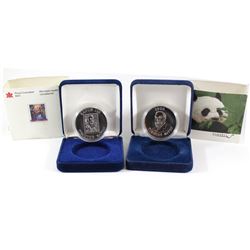 1994 Canada $50 Timothy Eaton 125th & 1995 Canada $50 Timothy Eaton WWF Fine Silver Coins (Tax Exemp