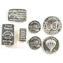 Monarch Precious Metals Fine Silver Collection (Tax Exempt). You will receive a; 1/2oz Butterfly Rou