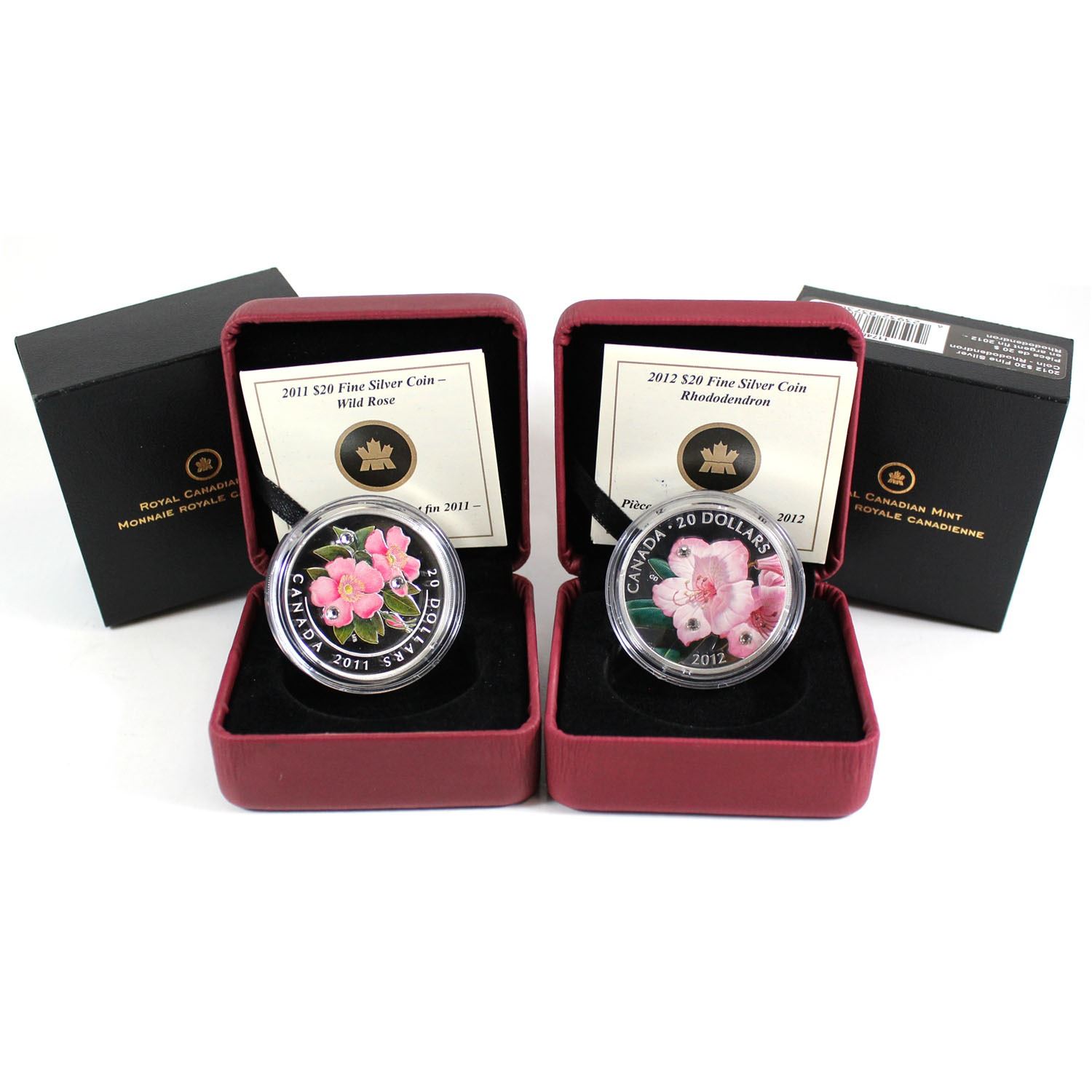 2012 Canada $20 Fine Silver Coin Rhododendron