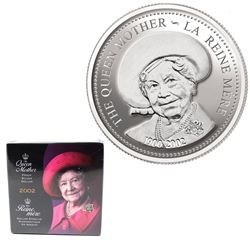 2002 Canada Queen Mother Proof Sterling Silver Dollar in Original Plastic Seal from the Mint.