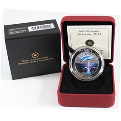2008 $30 Canadian Achievements - IMAX Sterling Silver Coin (toned on obverse)