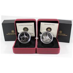 2010 Canada Brilliant Uncirculated & Proof Canada Navy Sterling Silver Dollars. 2pcs