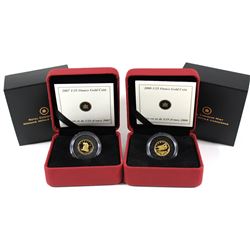 2007 The Wolf & 2008 de Havilland Beaver Canada 50-cent 1/25oz Pure Gold Coins. 2pcs (TAX Exempt)