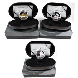 2000-2003 Canada $20 Transportation Ship Sterling Silver Coins - 2000 Bluenose, 2001 Marco Polo & 20
