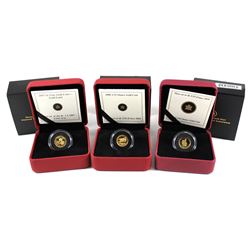 2007 Canada $1 1/20oz Gold Louis, 2008 50-cent 1/25oz de Havilland Beaver & 2010 50-cent 1/25oz RCMP