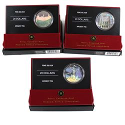 2006 Canada $20 Architectural Treasures Fine Silver Coins - Notre-Dame Basilica, Pengrowth Saddledom