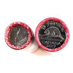2017 Canada Classic Bluenose 10-cent & Beaver 5-cent Special Wrapped Rolls. 2 rolls. Only sold throu