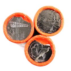 2005 Alberta, Saskatchewan & Veteran Special Wrapped 25-cent original Rolls. 3 roll