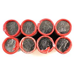 *8x 2007 Vancouver Olympic 25-cent Special Wrapped Rolls of 40pcs. Lot includes: 2x Curling, 2x Hock