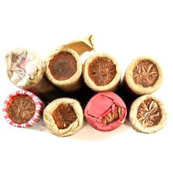 *1963, 1964, 1965, 1966, 1967, 1968, 1971 & 1979 Canada 1-cent Mint State Rolls of 50pcs. 8pcs