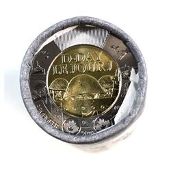 2019 Canada $2 Non-Coloured D-Day Special Wrap Roll