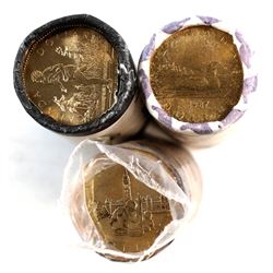 1987, 1992 Parliament & 2005 Terry Fox Loon Dollar Roll of 25pcs (some coins are toned). 3 rolls