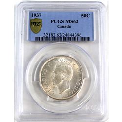 1937 Canada 50-cent PCGS Certified MS-62.