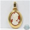 Image 1 : Antique Shell Cameo in 18K Yellow Gold Bezel.  Total 6.5grams