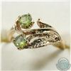 Image 1 : Lady's 10K Yellow Gold Peridot Ring - Size 5 1/2. 3.2 grams.