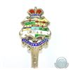 Image 3 : Antique Roden Bros. Toronto- Sterling Silver Gilt Serving Spoon with Enamel Dominion of Canada Crest