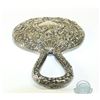 Image 3 : Circa 1840's Birmingham Repousse Sterling Silver Hand Held Mirror. Monogramed EMM. Item shows signs 