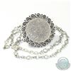 Image 1 : Mexico Sterling Silver 'Signed' MARICELA Large Mayan Calendar Brooch/Pendant & 30" Chain