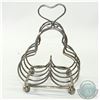 Image 2 : Antique Sterling Silver Toast Rack. Stands 4" in height and is 3 3/4" in Length.