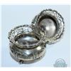 Image 2 : 1900 London; Goldsmiths & Silversmiths Co. Ltd. Sterling Salt Cellars. Cellars stand 2 inches in Hei