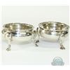 Image 1 : 1818 London; Sterling Silver Salt Cellars. Cellars stand 1 1/2 inches in height and are 2 1/2 inches