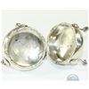 Image 4 : 1818 London; Sterling Silver Salt Cellars. Cellars stand 1 1/2 inches in height and are 2 1/2 inches