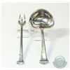 Image 1 : TIFFANY & Co. Windham Design Bon Bon Spoon & Lemon Fork. Both items measure approximately 4 1/2 Inch