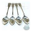 Image 1 : 1833 Edinburgh Scotland; Elder & Co Sterling Silver Spoon set.  This Rare spoon set contains a Shell