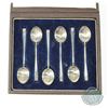Image 2 : 1925 Birmingham; Demi-tasse 6-spoon set in Original Case. Spoons measure just over 3 1/2 inches in l