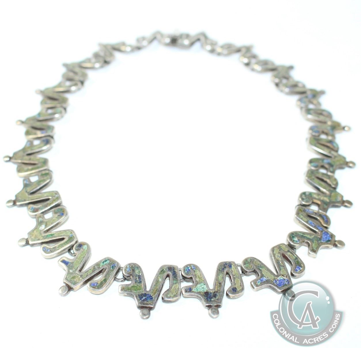 Vintage Los Castillo Onix Negro Fish Necklace/Bracelet Set, Sterling Silver Onyx Taxco Mexico