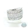 Image 2 : 10Kt Gold Lady's 5-row Channel Set ring with 66 Brilliant Cut Diamonds. Item comes with an appraisal