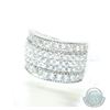 Image 3 : 10Kt Gold Lady's 5-row Channel Set ring with 66 Brilliant Cut Diamonds. Item comes with an appraisal