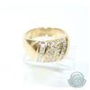 Image 2 : 14Kt Gold Channel Set Men's Ring with 38 diamonds - Ring Size 11. Item comes with an appraisal by GS