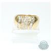Image 3 : 14Kt Gold Channel Set Men's Ring with 38 diamonds - Ring Size 11. Item comes with an appraisal by GS