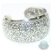 Image 1 : Vintage Lady's Sterling Silver Pierced Floral Cuff Bracelet. Measures Approx. 2 1/2" in diameter and