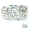 Image 3 : Vintage Lady's Sterling Silver Pierced Floral Cuff Bracelet. Measures Approx. 2 1/2" in diameter and