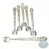 Image 2 : Antique Circa. 1855 Cardeilhac Sterling Silver Oyster Fork Set in original Case. This 6 Piece set Co