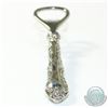 Image 2 : Birks Sterling Silver Pompadour Design Bottle Opener.  Measures 5 inches in length with a total weig