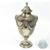 Image 1 : 1776 London; Sterling Silver Sugar Basin with Lid. This piece adorned by two Rams heads and Draping