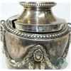 Image 3 : 1776 London; Sterling Silver Sugar Basin with Lid. This piece adorned by two Rams heads and Draping