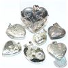 Image 1 : Lot if Vintage Sterling Silver Locket Pendants. You will receive 7 Unique Lockets in this collection